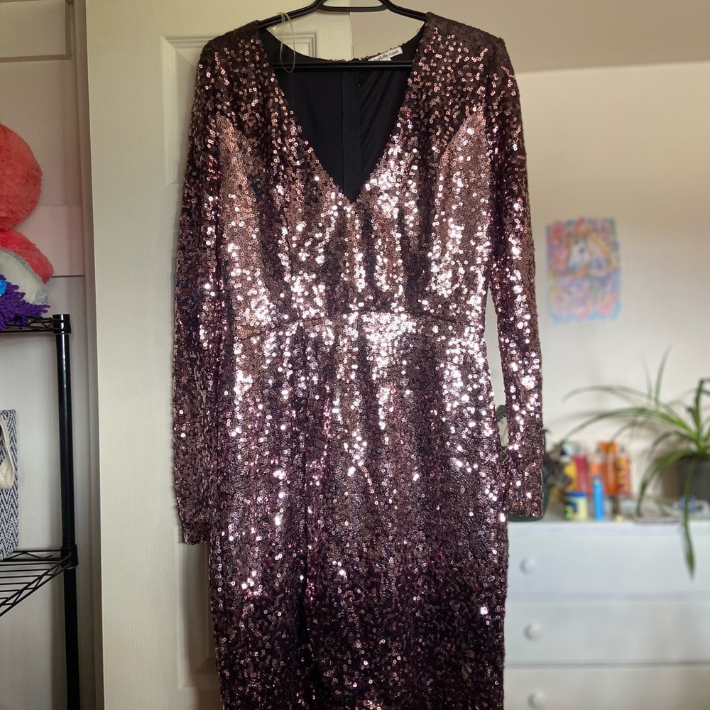Ombré sequined dress